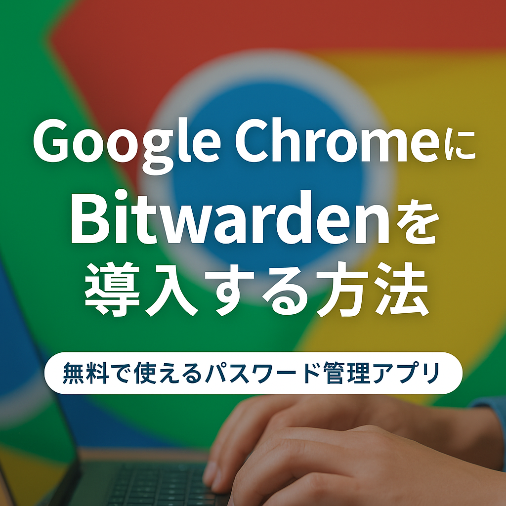 Google ChromeにBitwardenを導入する方法｜無料で使えるパスワード管理アプリ